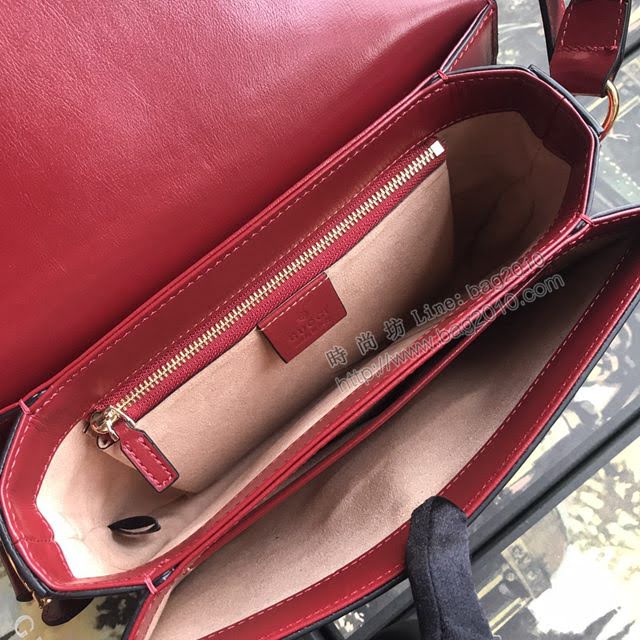 Gucci包 古馳新款手袋 大號 1955馬銜扣托特包 Gucci手提女包 621144 黑色皮  gdj1157